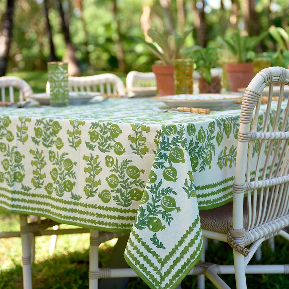 Pom Bells Green Tablecloth - Image 3