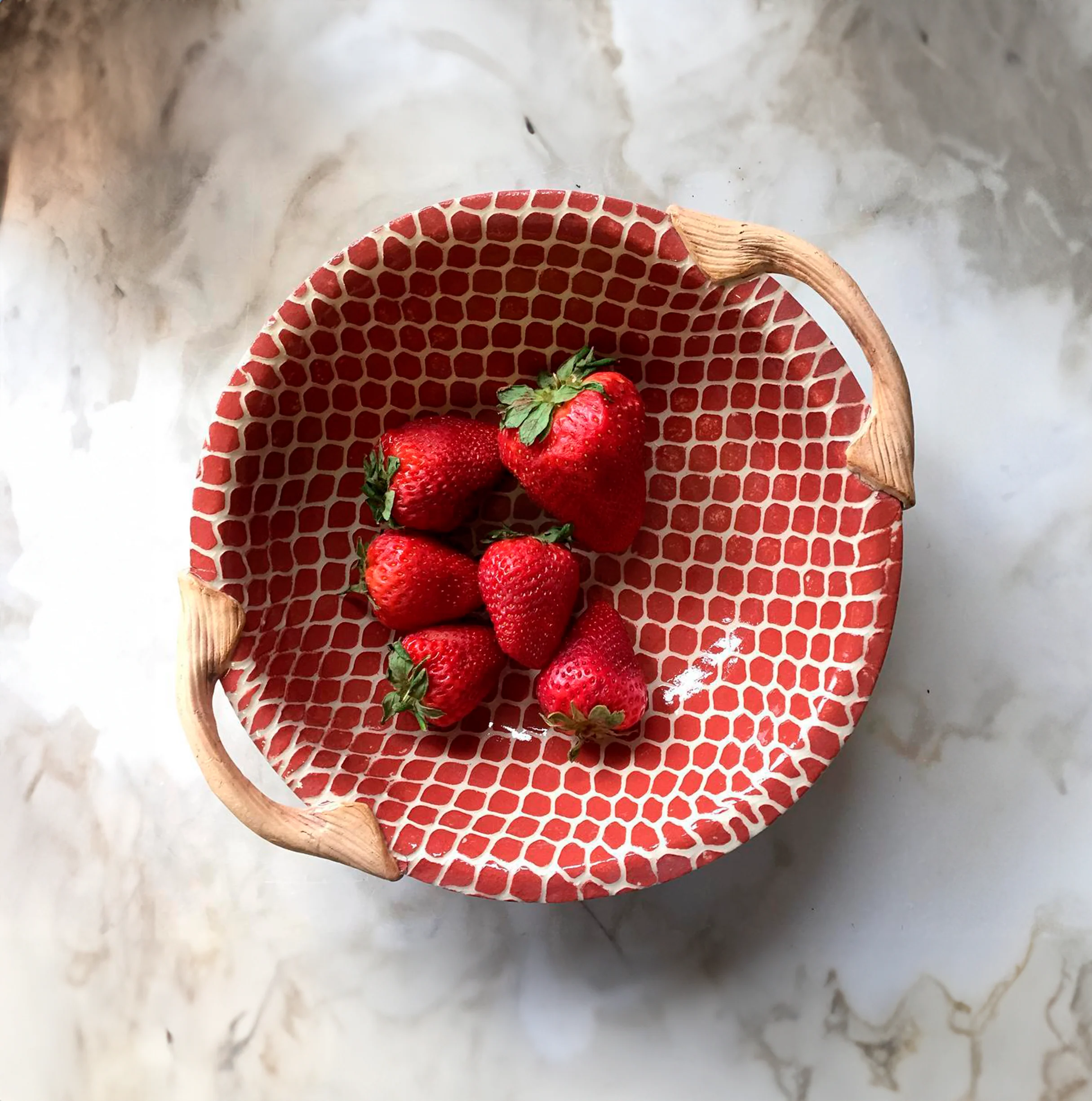 Poppy Vegetable Bowl w/Handles 9"