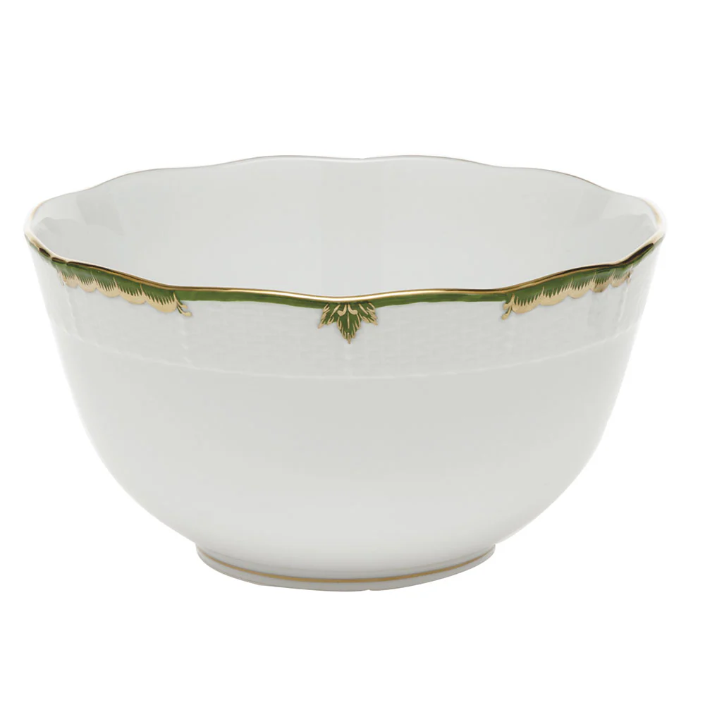 Princess Victoria Dark Green Round Bowl (3.5 Pt) 7.5"d