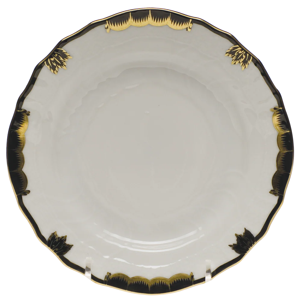 Princess Victoria Black Bread And Butter Plate 6"d