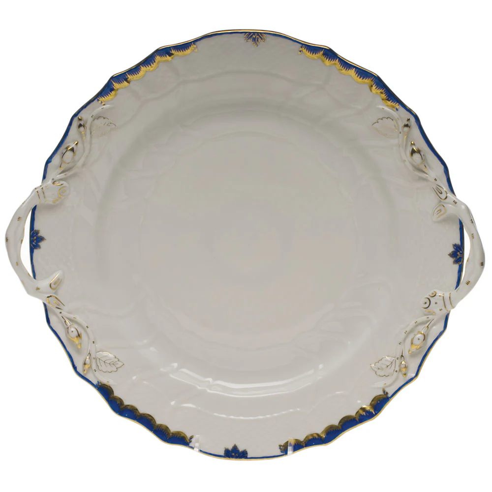 Princess Victoria Blue Chop Plate W/handles 12"d - Blue