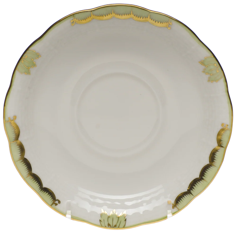 Princess Victoria Green Tea Saucer 6"d