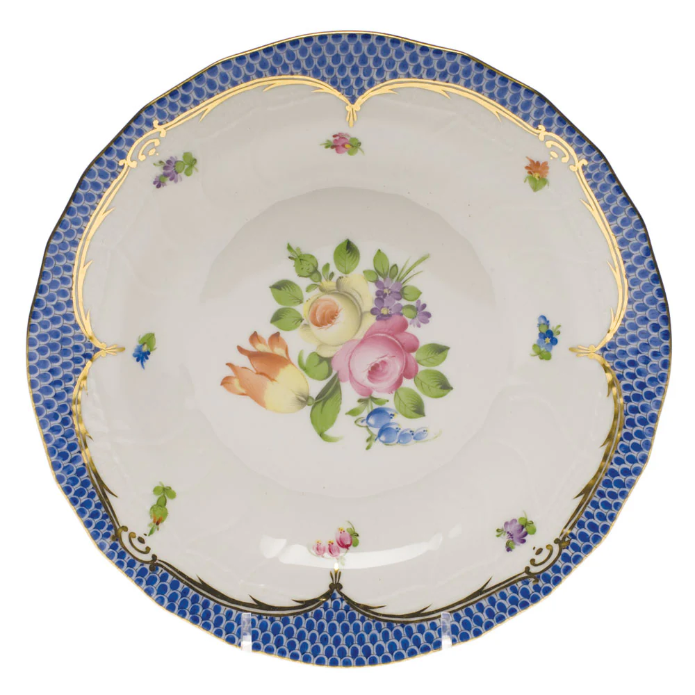 Printemps W/blue Border Dessert Plate - Motif 01 8.25"d - Image 2