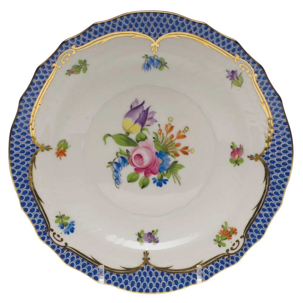 Printemps W/blue Border Salad Plate - Motif 04 7.5"d - Image 2