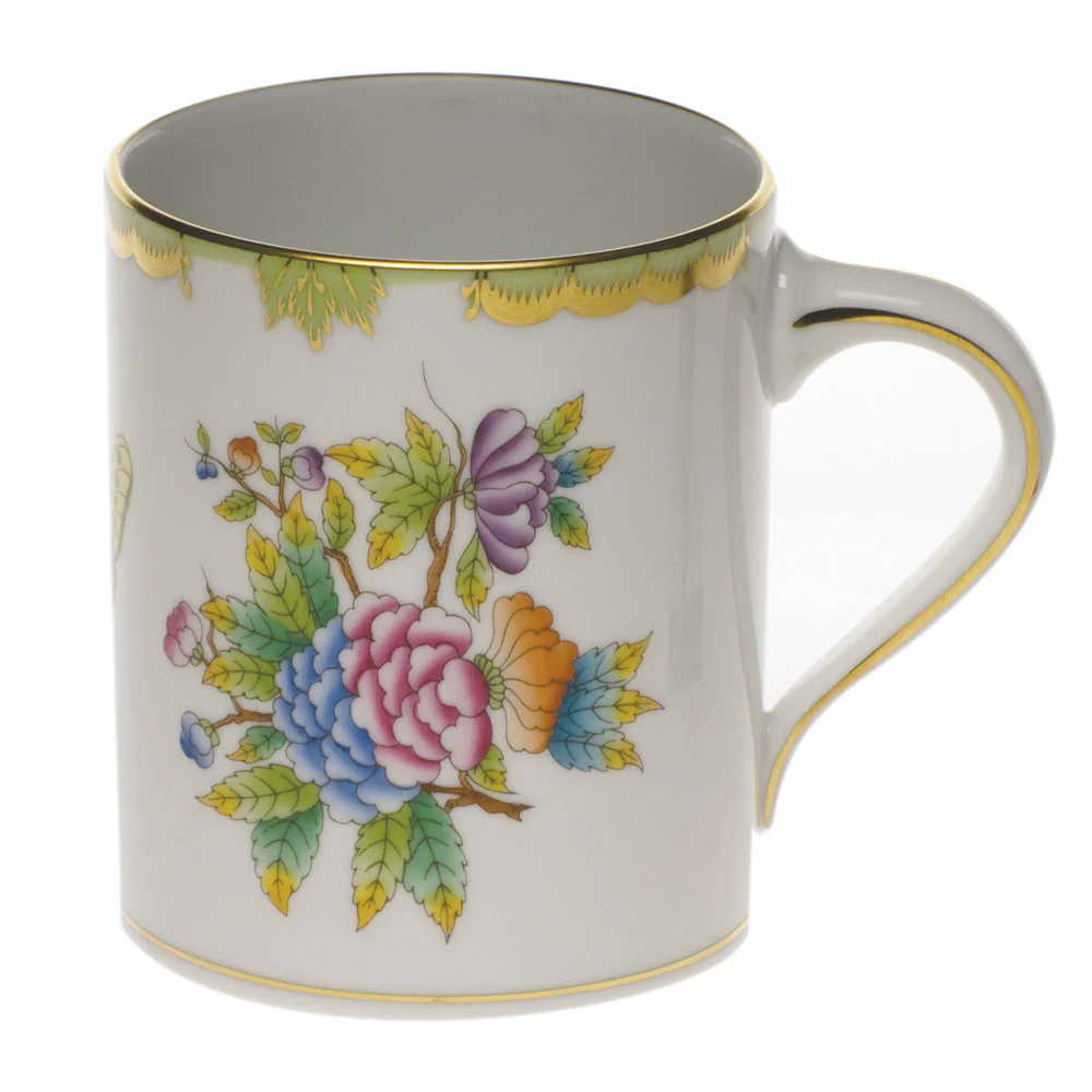 Queen Victoria Coffee Mug (16 Oz) 4"h - Green Border