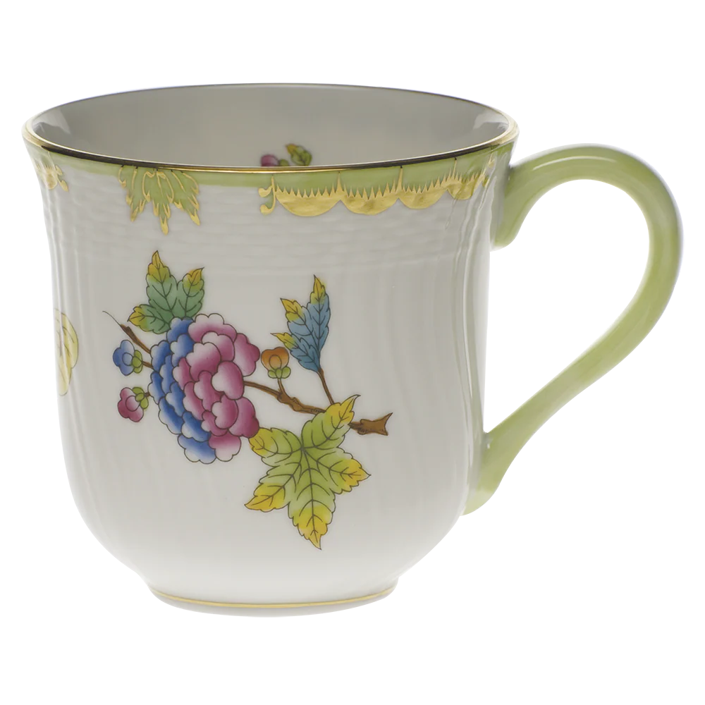 Queen Victoria Mug  (10 Oz) 3.5"h - Green Border