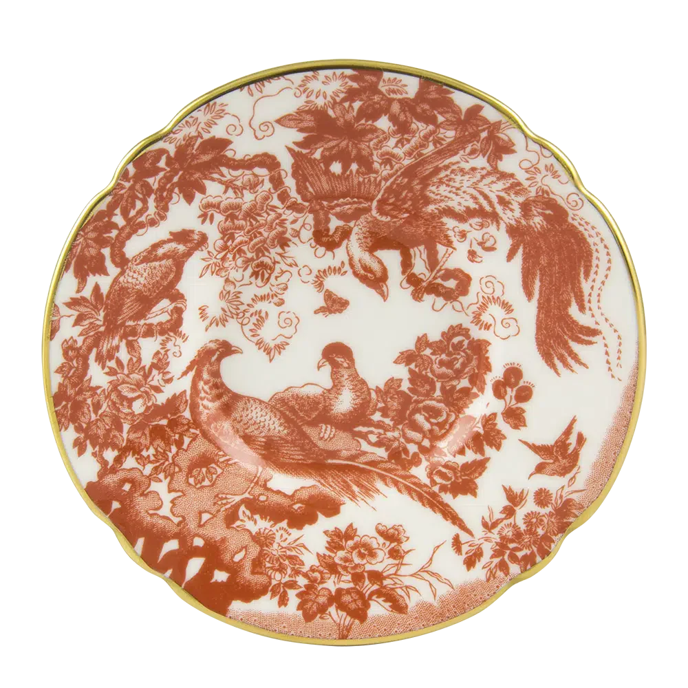 Red Aves Coffee Saucer
