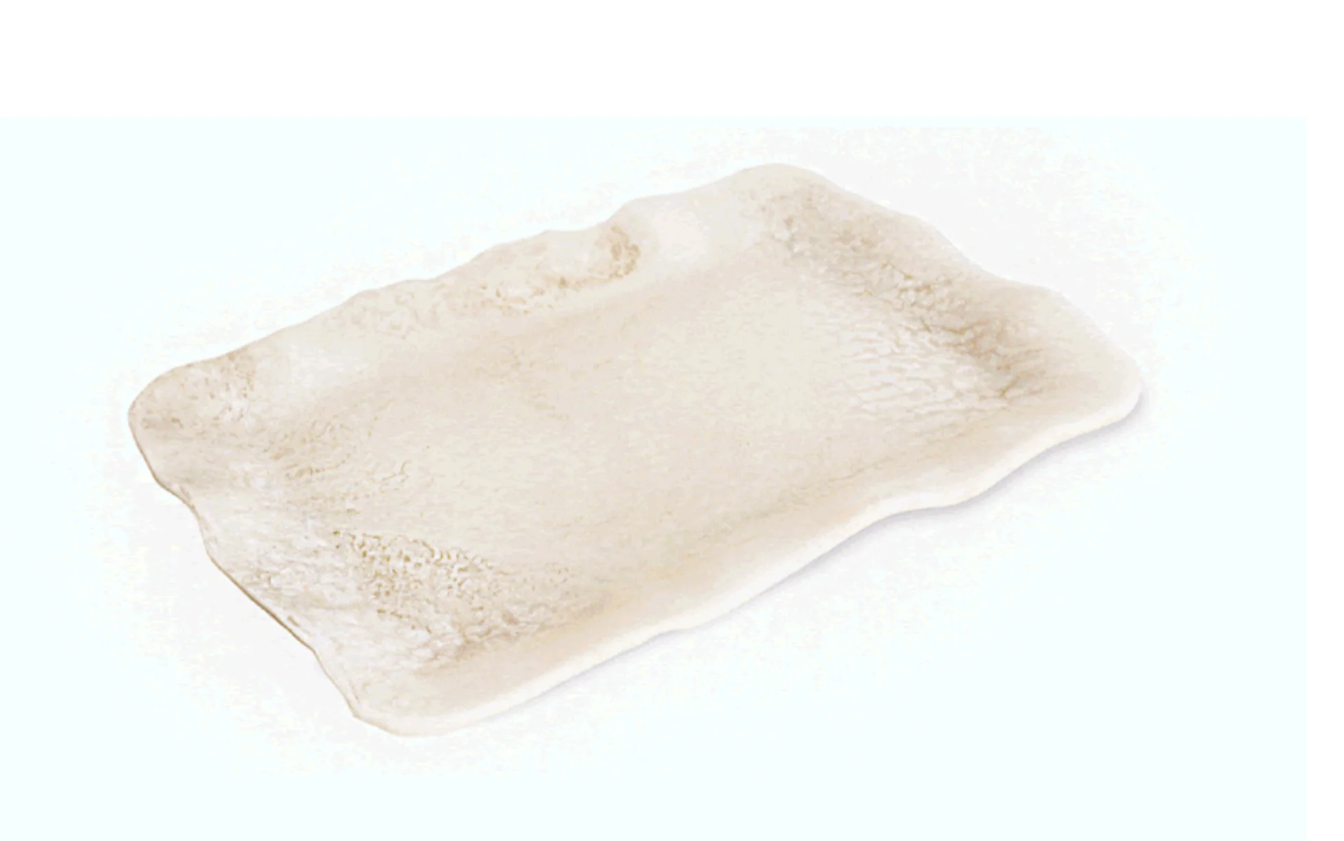 Resin Alabaster White Swirl Extra Large Rectangular Tray