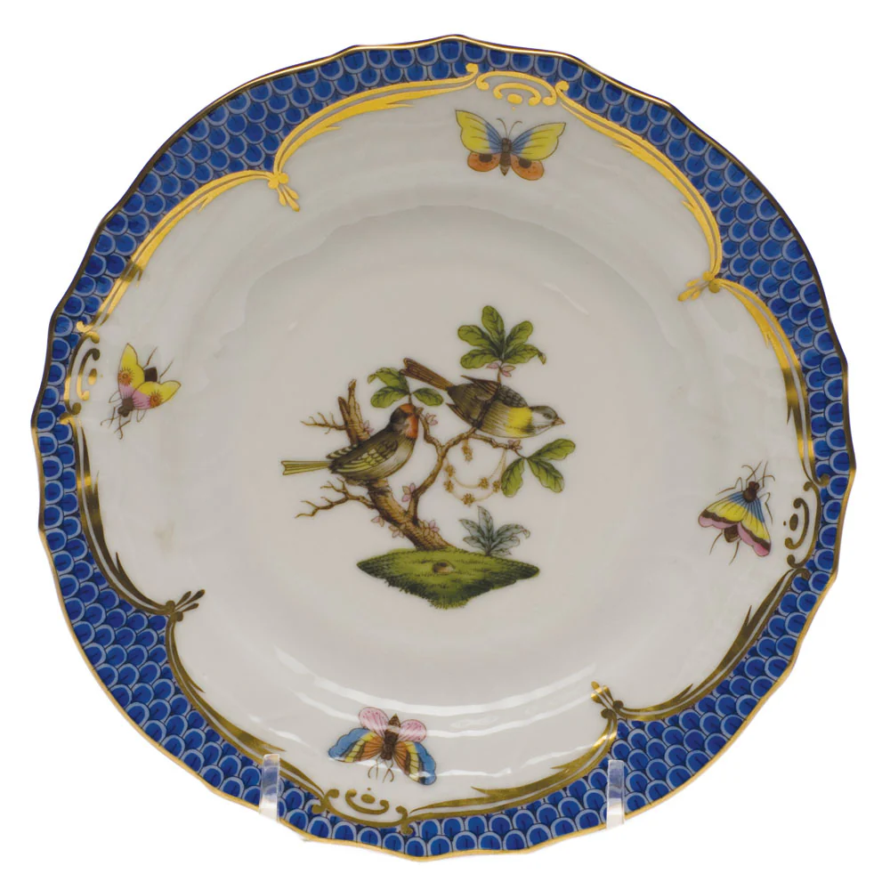 Rothschild Bird Blue Border Bread And Butter Plate - Mo 11 6"d - Image 2