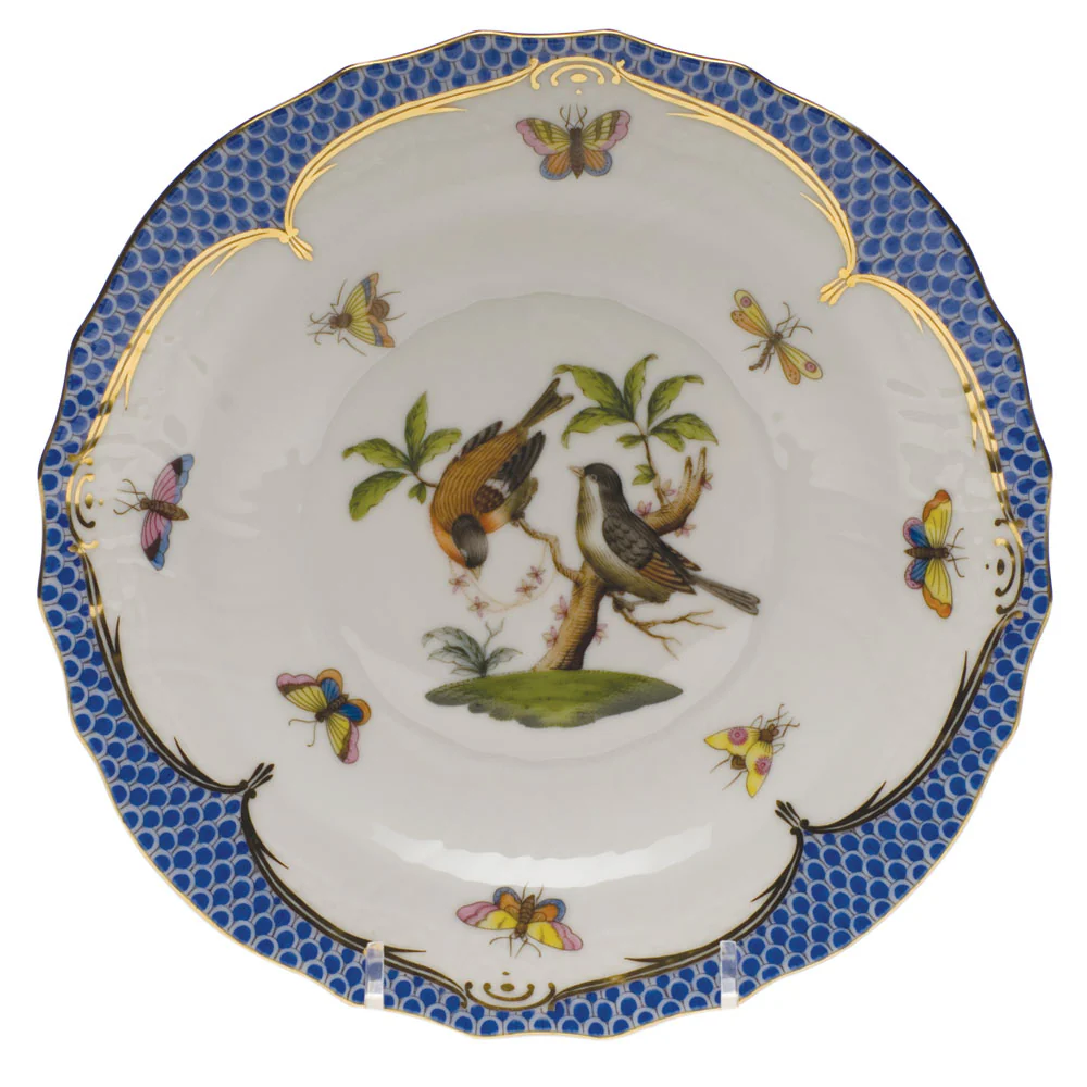 Rothschild Bird Blue Border Salad Plate - Motif 12 7.5"d - Image 2