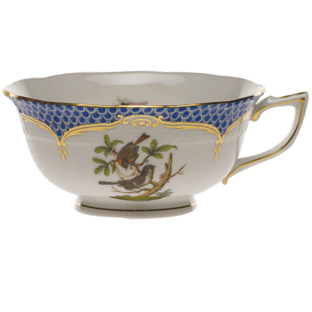 Rothschild Bird Blue Border Tea Cup - Motif 04 (8 Oz) - Image 2
