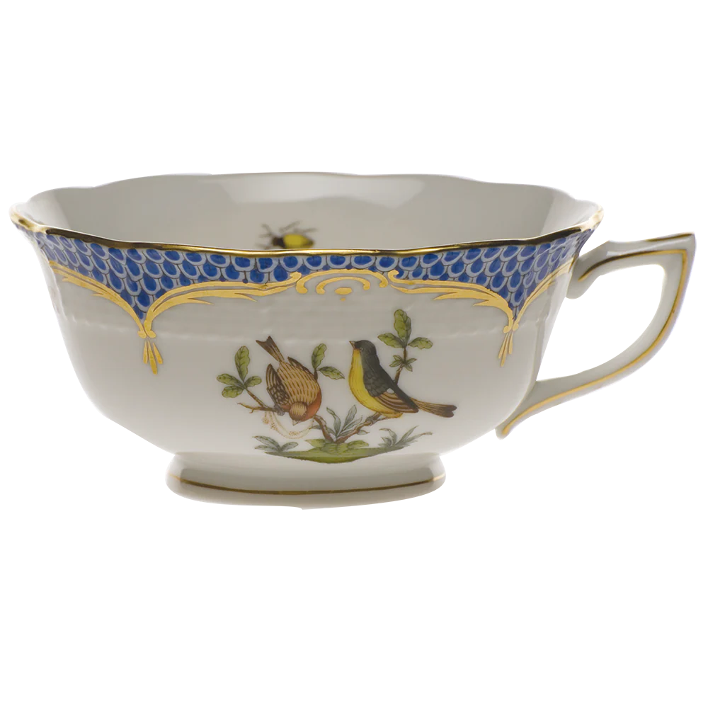 Rothschild Bird Blue Border Tea Cup - Motif 07 (8 Oz)