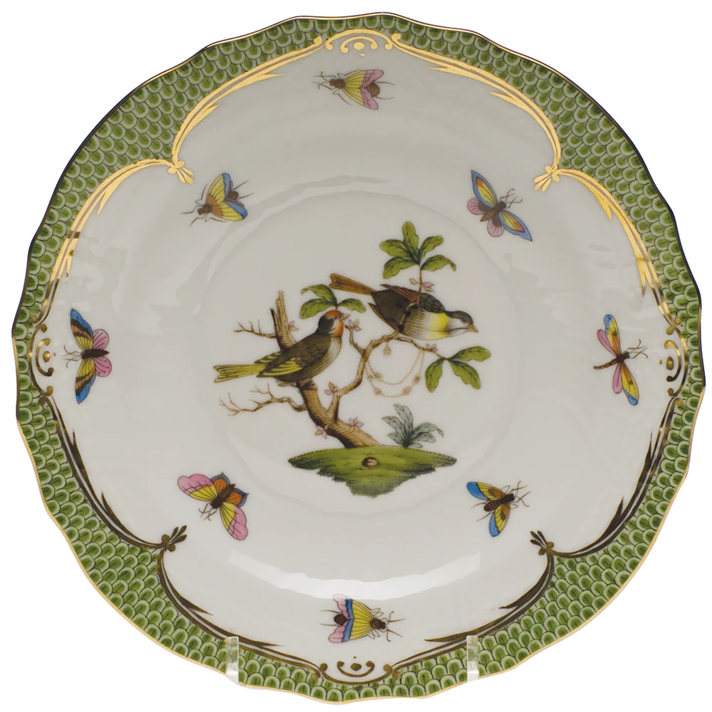 Rothschild Bird Green Bord Salad Plate - Motif 11