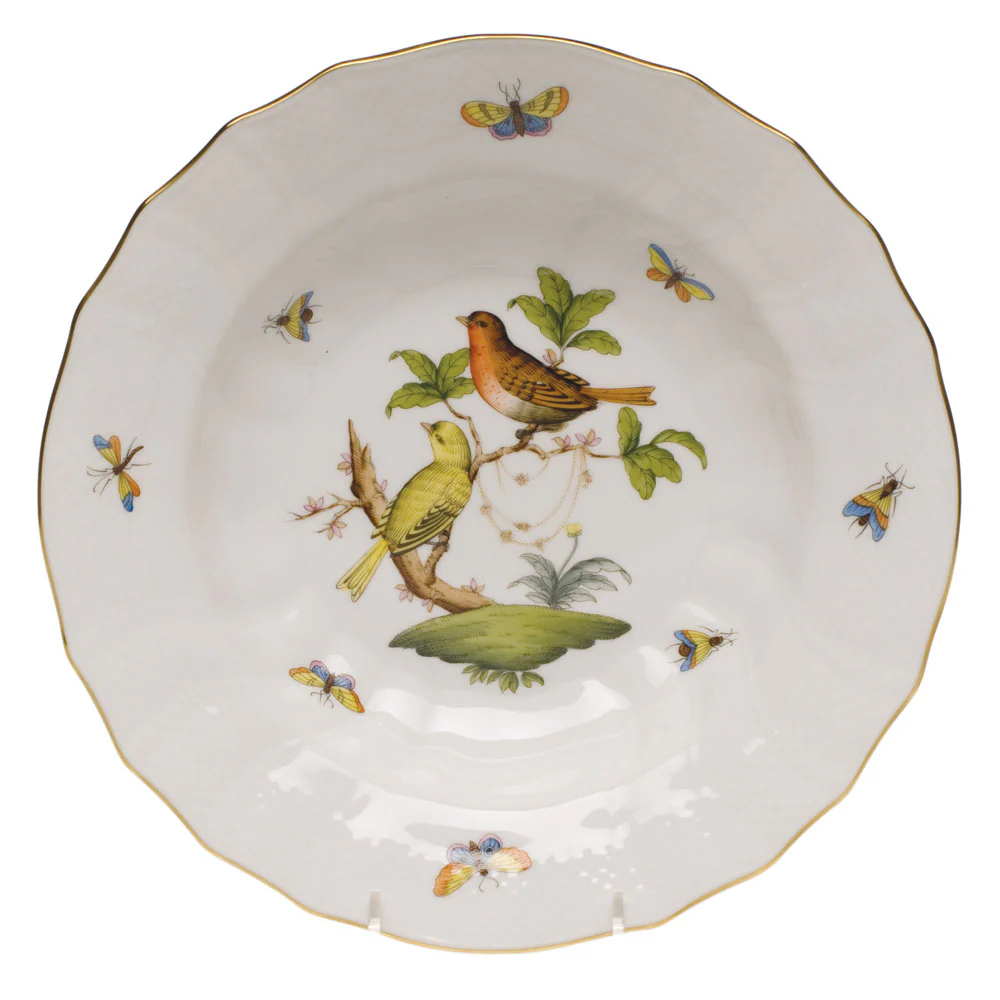 Rothschild Bird Rim Soup - Motif 06 9.5"d