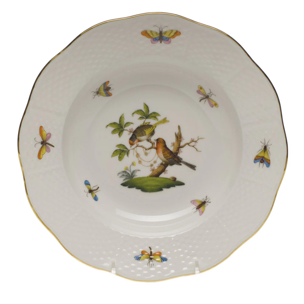 Rothschild Bird Rim Soup Plate - Motif 10 8"d