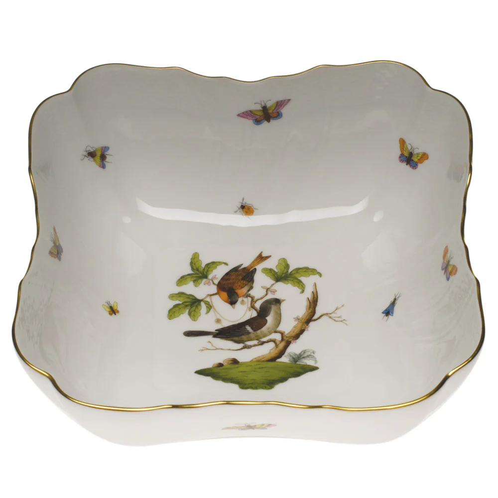 Rothschild Bird Square Salad Bowl  10"sq