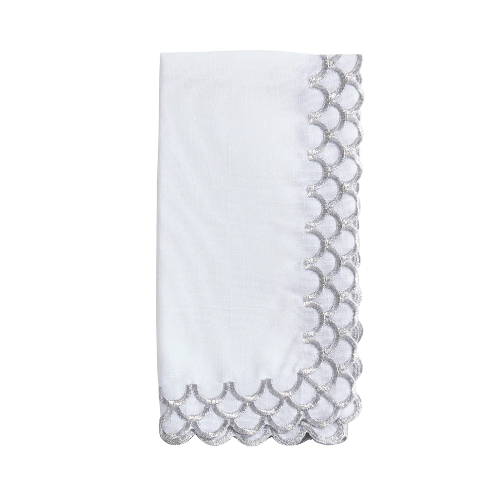 Scalloped Border Napkin Set of 4 - Image 2