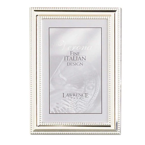 Silver Plate Frame With Double Beaded Edge
