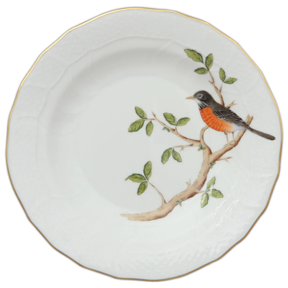 Song Bird Dessert Plate - Robin 8.25"d - Image 2