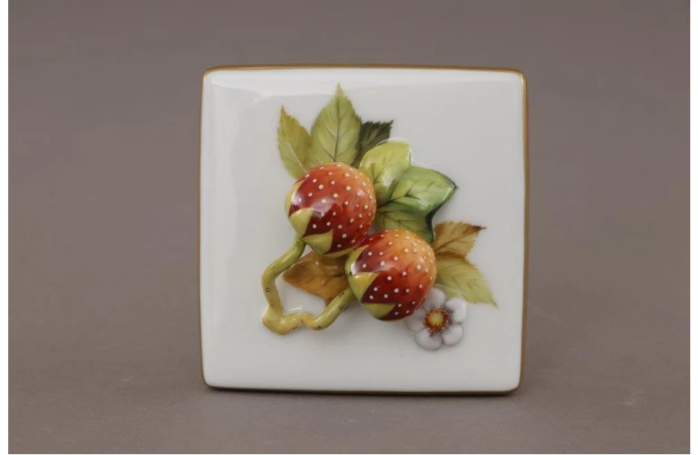 Square Box with Strawberries