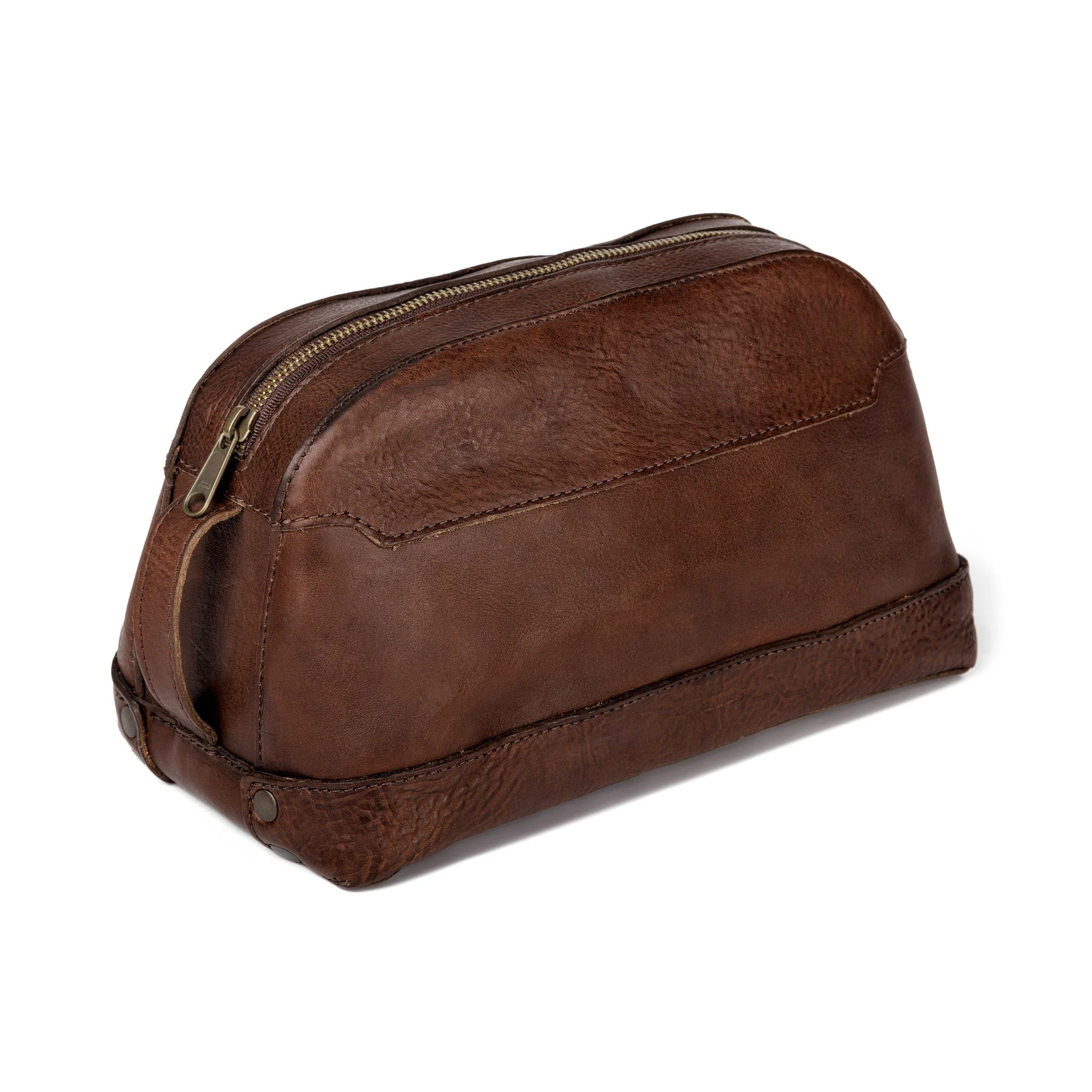 Heritage Leather Stateroom Wash Bag - Image 2