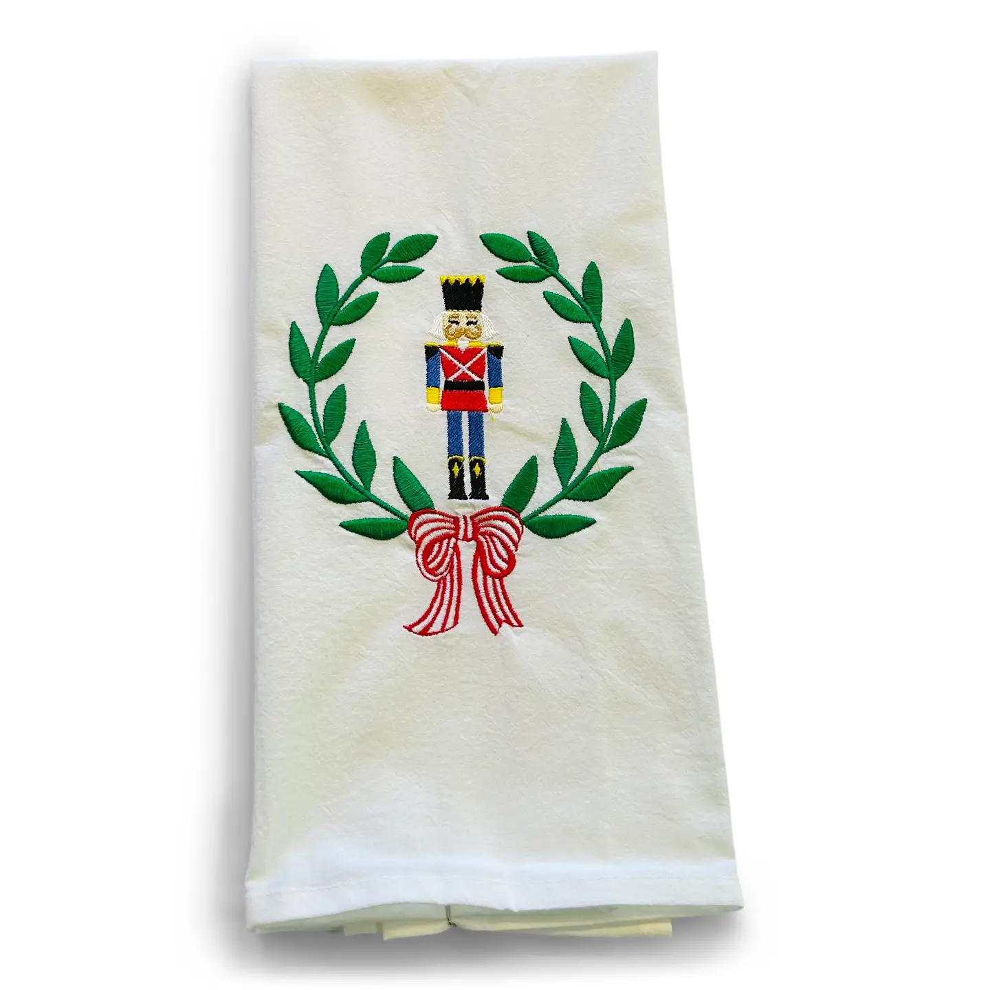 Tea Towel — Nutcracker in Laurel Wreath
