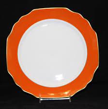 Georgian Colorsheen Orange/Plat Bread & Butter Plate Ultra White