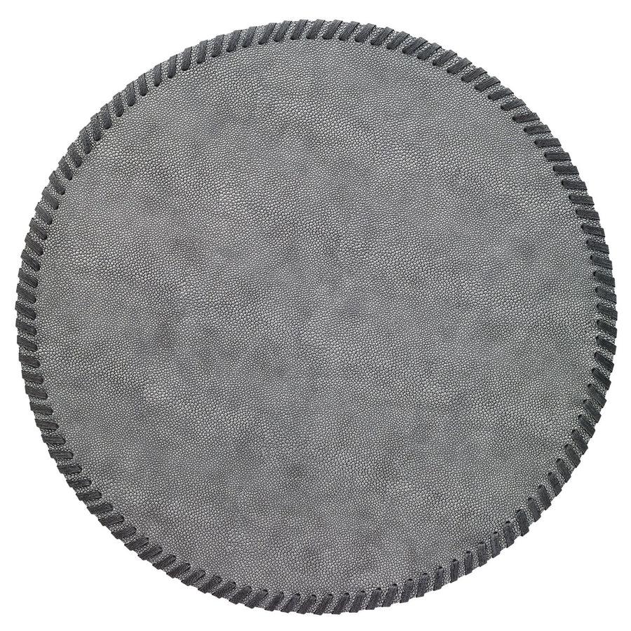 Whipstitch Placemats Pewter Set of 4