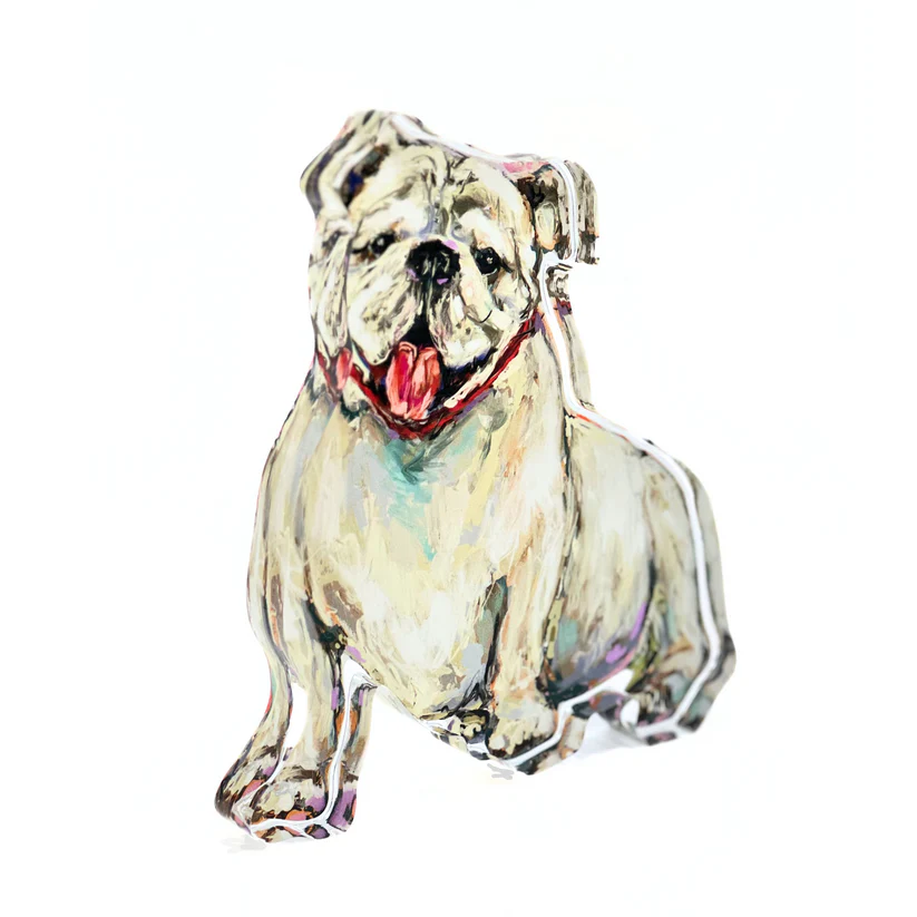 White Acrylic Bulldog
