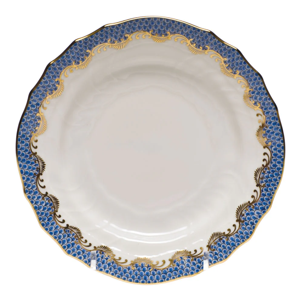 Fish Scale Blue Border Bread And Butter Plate 6"d - Image 2