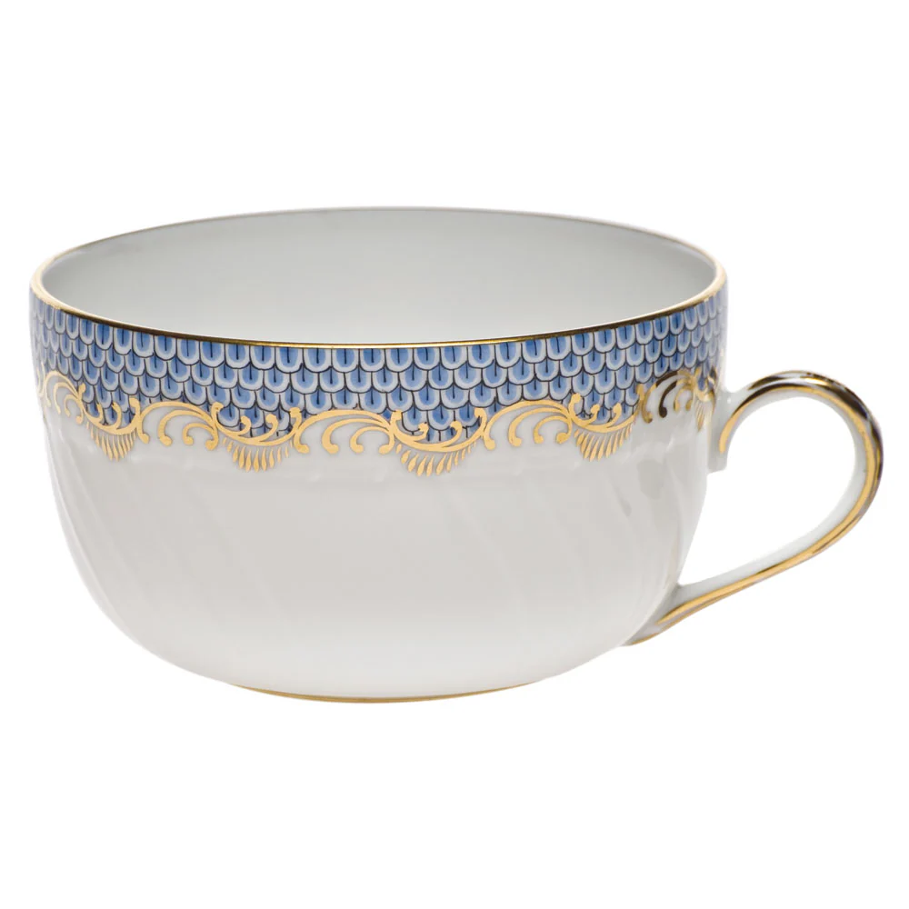 Fish Scale Light Blue Border Canton Cup (6 Oz)