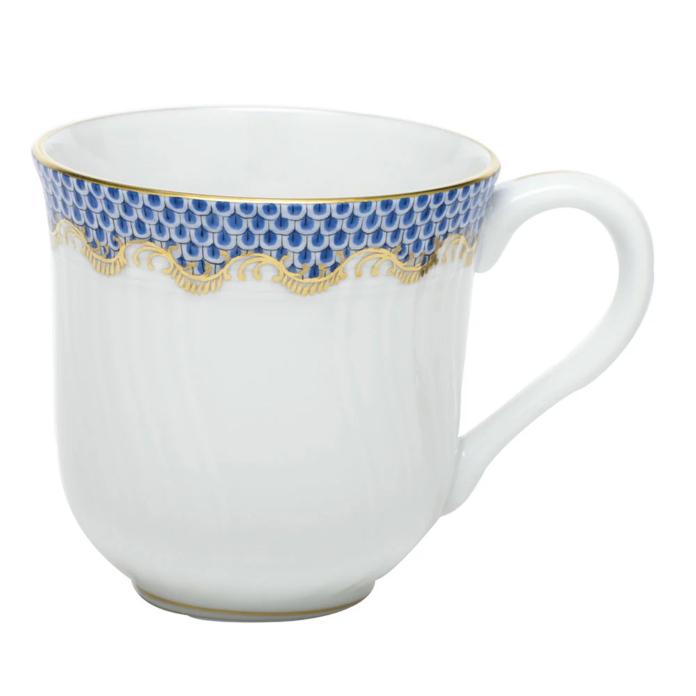 Fish Scale Blue Border Mug (10 Oz) 3.5"h - Image 2