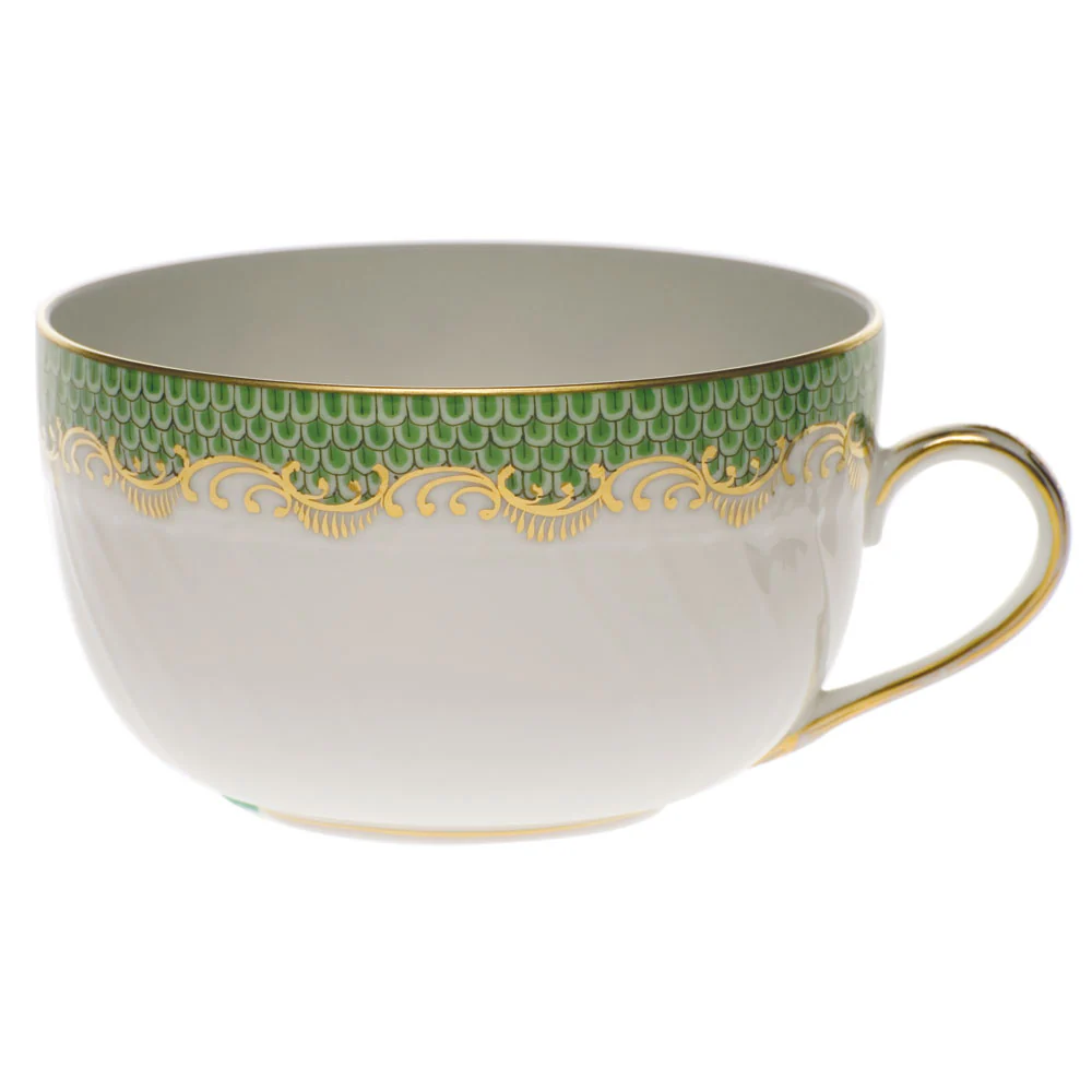 Fish Scale Jade Border Canton Cup (6 Oz)