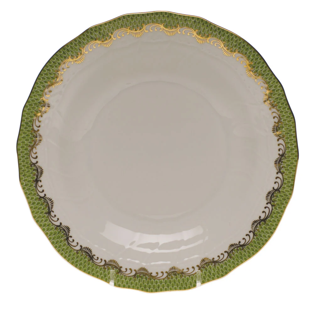 Fish Scale Evergreen Border Dessert Plate - Image 2