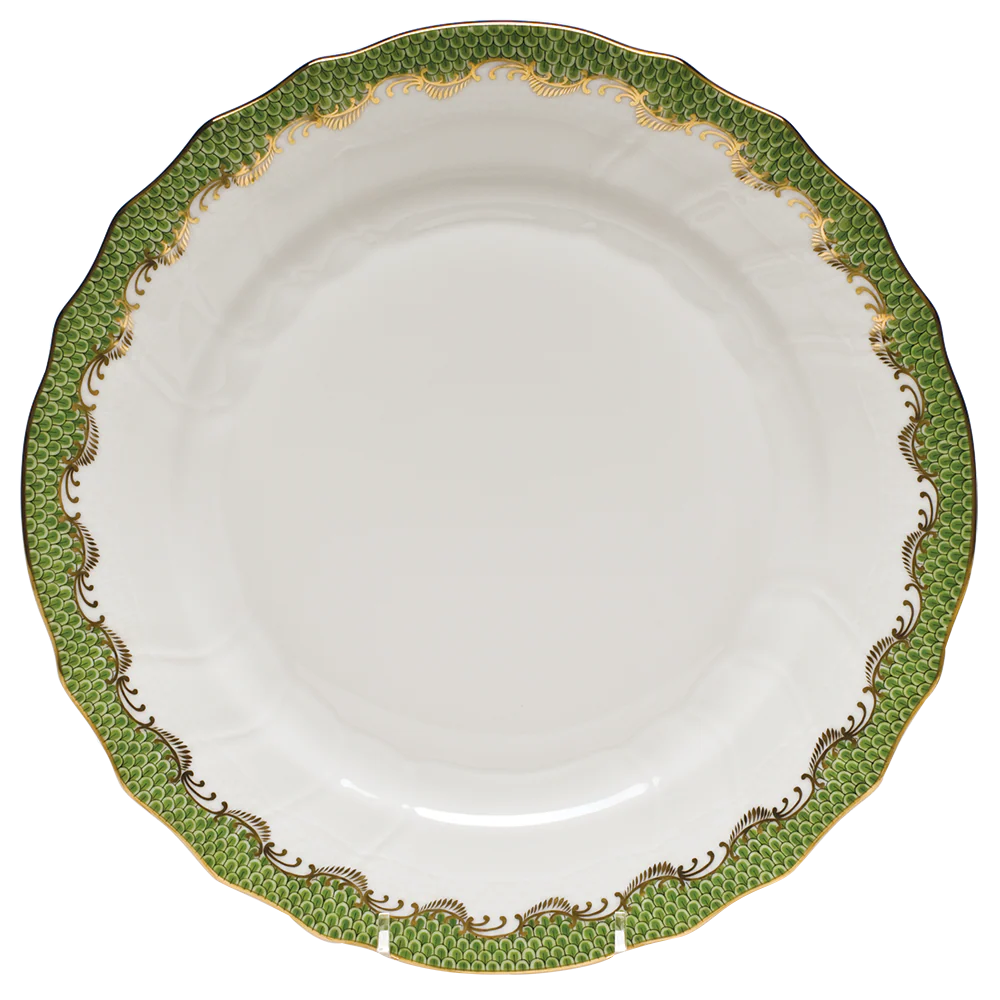 Fish Scale Evergreen Border Dinner Plate