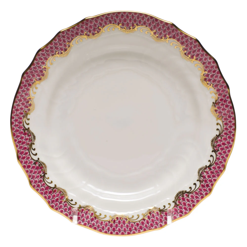 Fish Scale Pink Border Bread And Butter Plate 6"d - Image 2