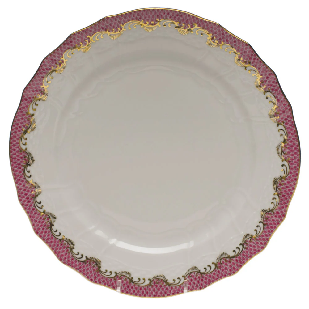 Fish Scale Pink Border Service Plate 11"d